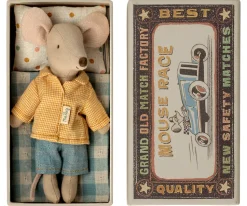 Maileg Knuffelmuis Grote Broer Muis in Luciferdoosje Big Brother 13cm