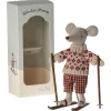 Maileg Knuffelmuis Winter met Skiset Mum 15cm
