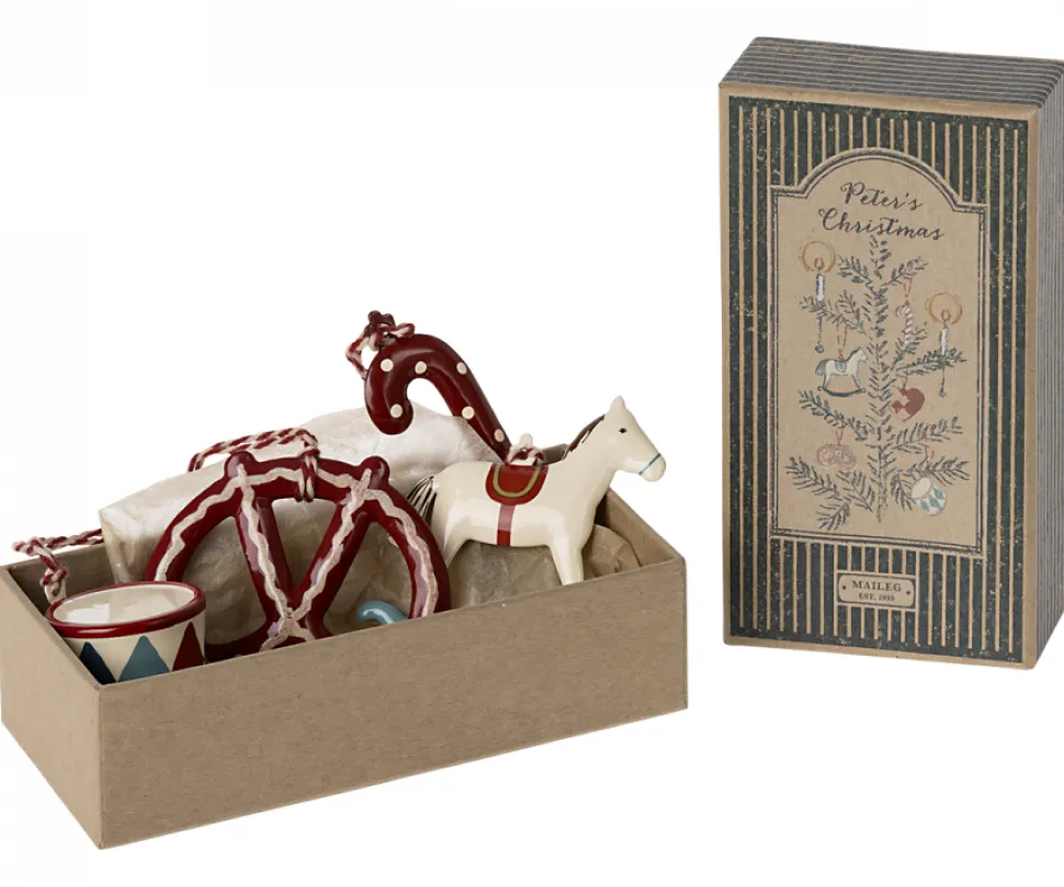 Maileg Metalen Ornamenten Peter's Christmas set 4-delig