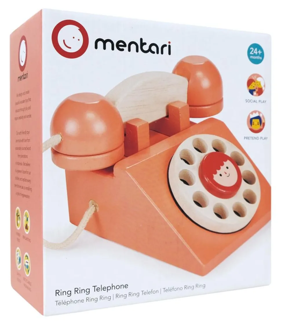 Mentari Ring Ring Telefoon Hout
