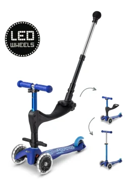 Micro Step Micro Mini Deluxe 3in1 Push Blauw LED