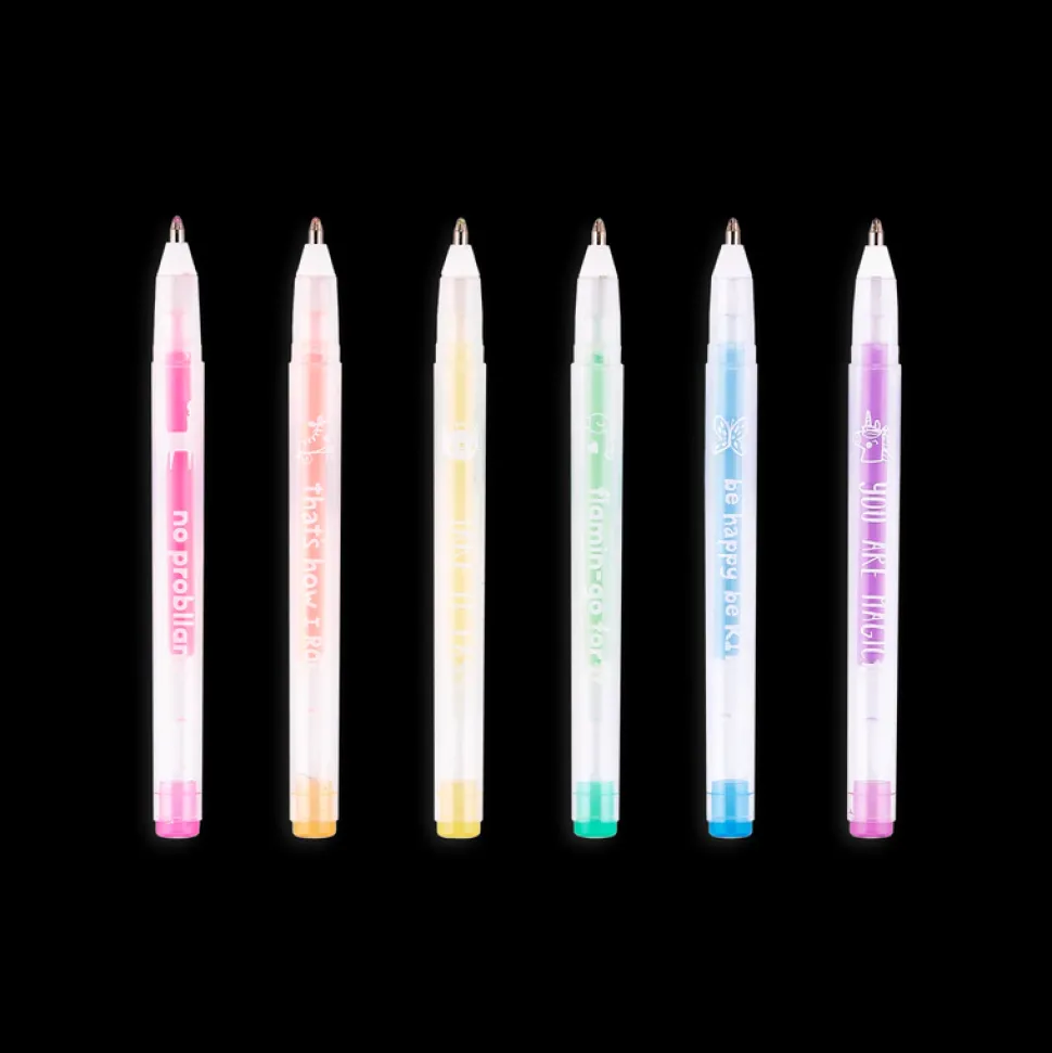 Ooly Mini Gel Pennen Funtastic Friends set 6-delig