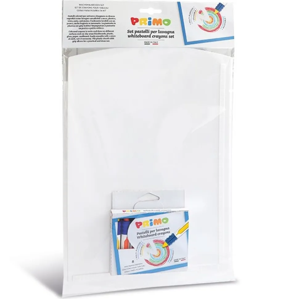 Primo Waskrijt 8 stuks met Grip en Whiteboard