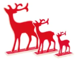 Rendier Kerst Decor Rood Hout