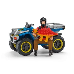 Schleich Speelset Vlucht van Velociraptor op Quad 41466