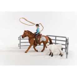 Schleich Team Roping met Cowgirl