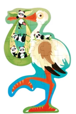 Scratch Contour Puzzel Ooievaar 26 pcs