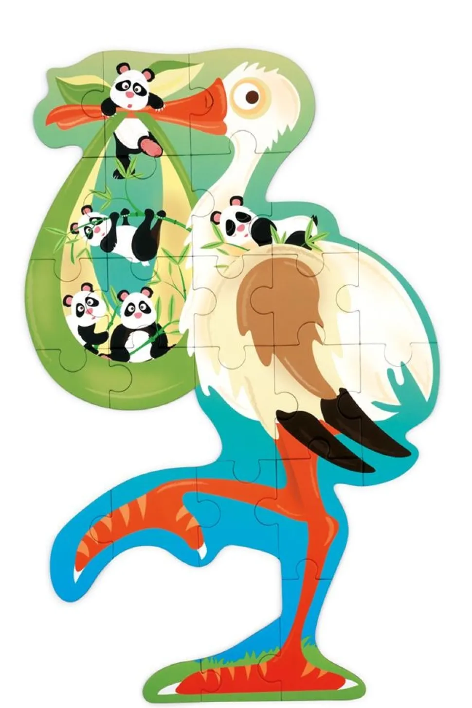 Scratch Contour Puzzel Ooievaar 26 pcs