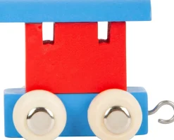 Small Foot Lettertrein Blauw en Rood Hout