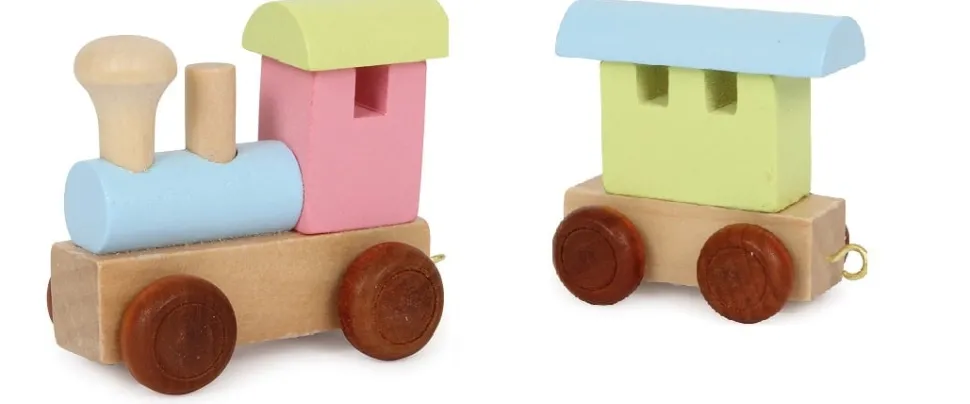 Small Foot Lettertrein Letters Natuurlijk