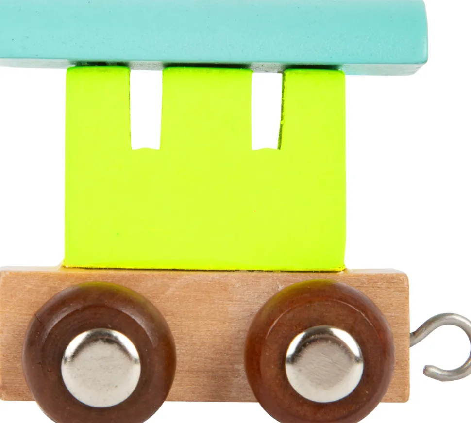 Small Foot Lettertrein Pastelkleur Hout