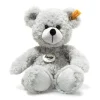 Steiff Knuffel Teddybeer Fynn grijs 28cm