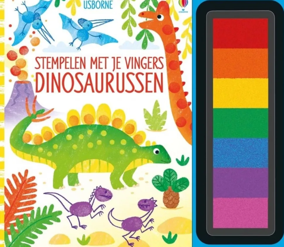 Stempelen met je vingers - Dinosaurussen