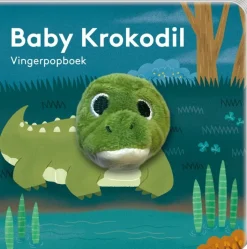 Vingerpopboekje Baby Krokodil