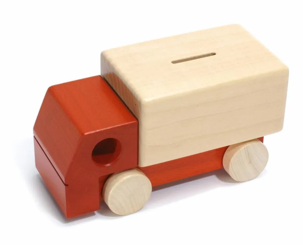 Weizenkorn Spaarpot Vrachtauto Hout
