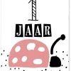 Wenskaart 1 Jaar Lieveheersbeestje