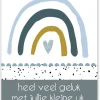 Wenskaart Heel veel geluk met jullie kleine uk (regenboog blauw)