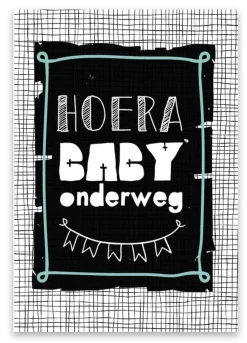Wenskaart Hoera Baby Onderweg