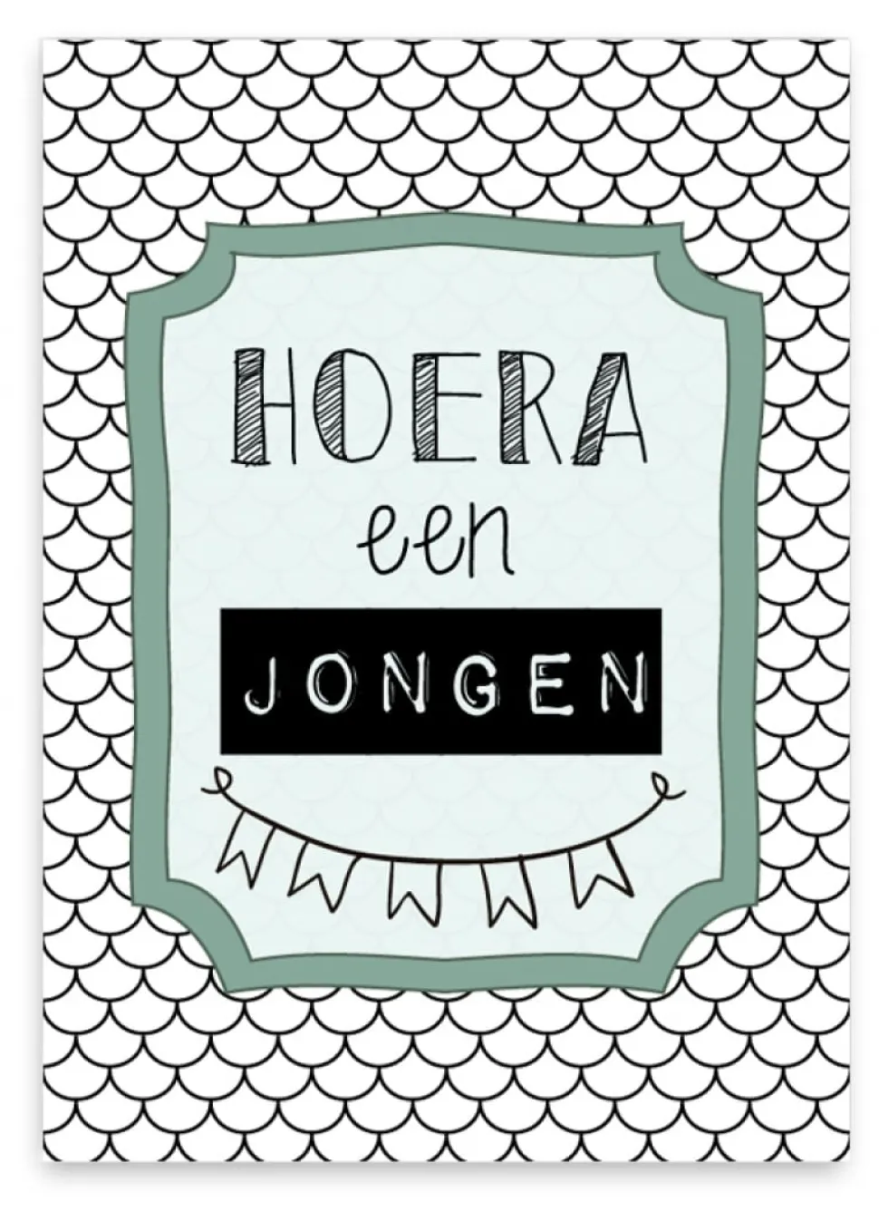 Wenskaart Hoera een Jongen