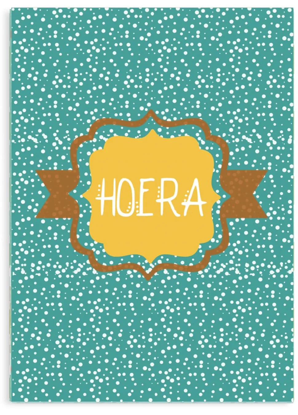 Wenskaart Hoera (stip)