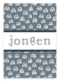 Wenskaart Jongen (regenboog)