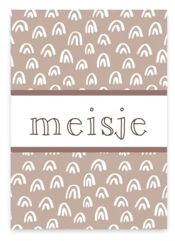 Wenskaart Meisje (regenboog)