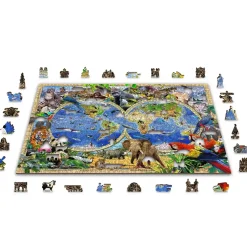 Wooden City Puzzel Hout Animal Kingdom Map 1010pcs