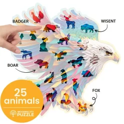 Wooden City Puzzel Hout Bright Eagle 250pcs