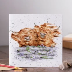 Wrendale Designs Blown Away (Highland Cows)
