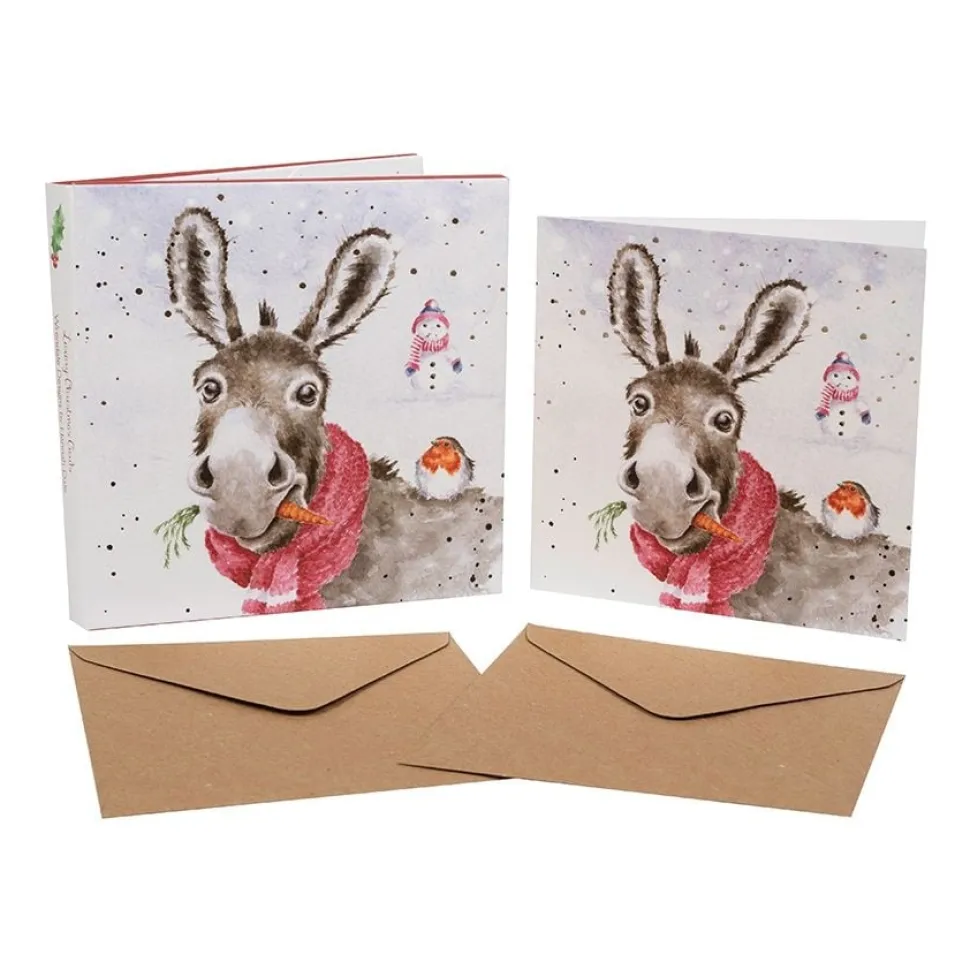 Wrendale Designs Kerstkaarten Muletide Greetings Set 8-delig