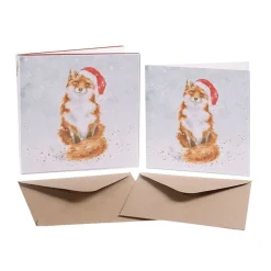 Wrendale Designs Kerstkaarten Festive Fox Set 8-delig