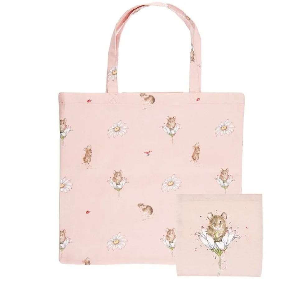 Wrendale Designs Opvouwbare Boodschappentas Muis Oops a Daisy
