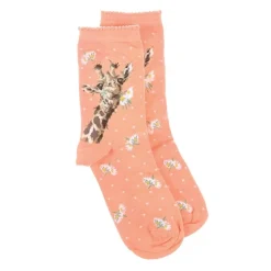 Wrendale Designs Sok Giraffe Flowers