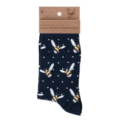 Wrendale Designs Sokken - Bee Sock - Busy Bee - NAVY