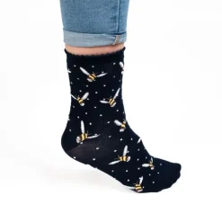 Wrendale Designs Sokken - Bee Sock - Busy Bee - NAVY