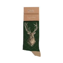 Wrendale Designs Sokken - Stag Men's Sock - Portrait of a Stag