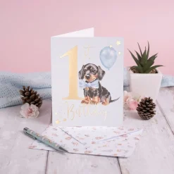 Wrendale Designs Wenskaart A Pawsome Day - 1st Birthday (Boy)