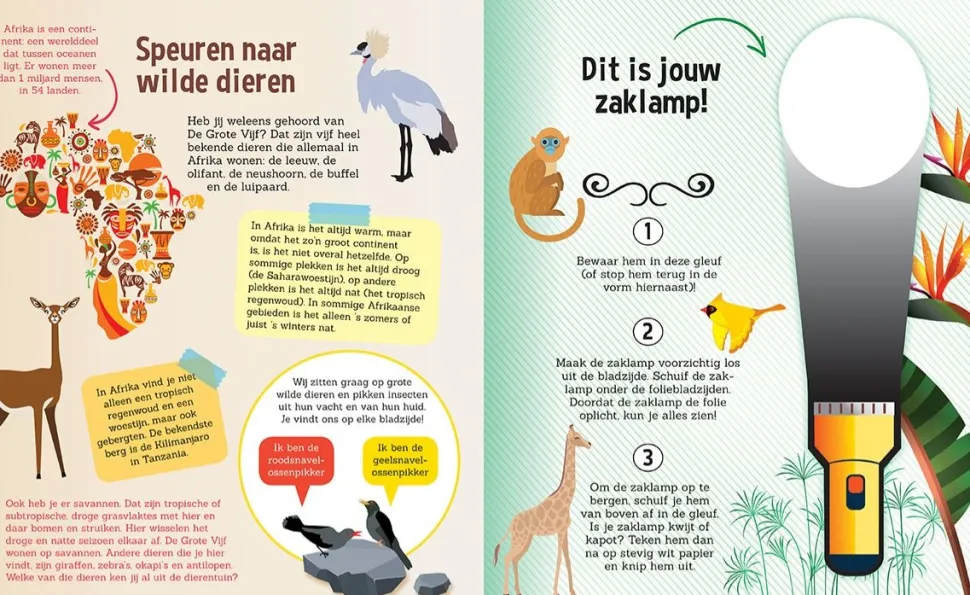 Zaklampboek Speuren naar wilde dieren